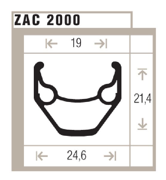 ZAC 2000 26" 32 Loch eö Holzdekor