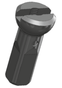 Messing - Reduziernippel 13G Secure Lock silber, gebohrt 2,34 mm