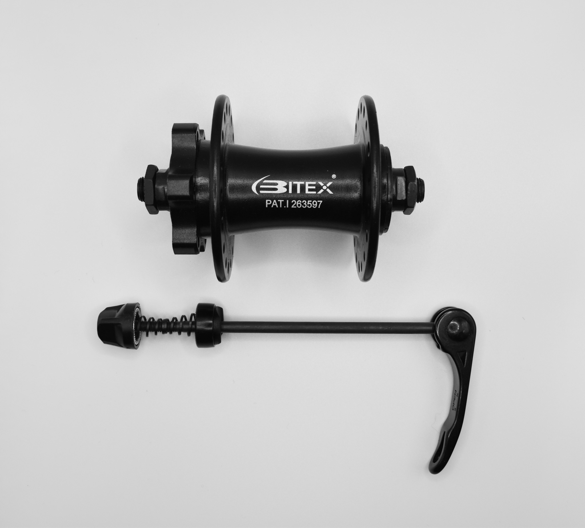 BITEX Vorderradnabe DL200F 6-Loch 36 Loch schwarz